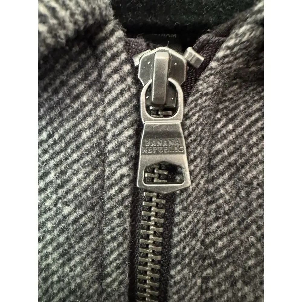 Banana Republic Gray Wool Full Zip Men’s Coat Size XL Tall